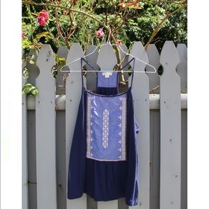 J. CREW (Crewcuts) - Navy Girls’ Tank w Detailing